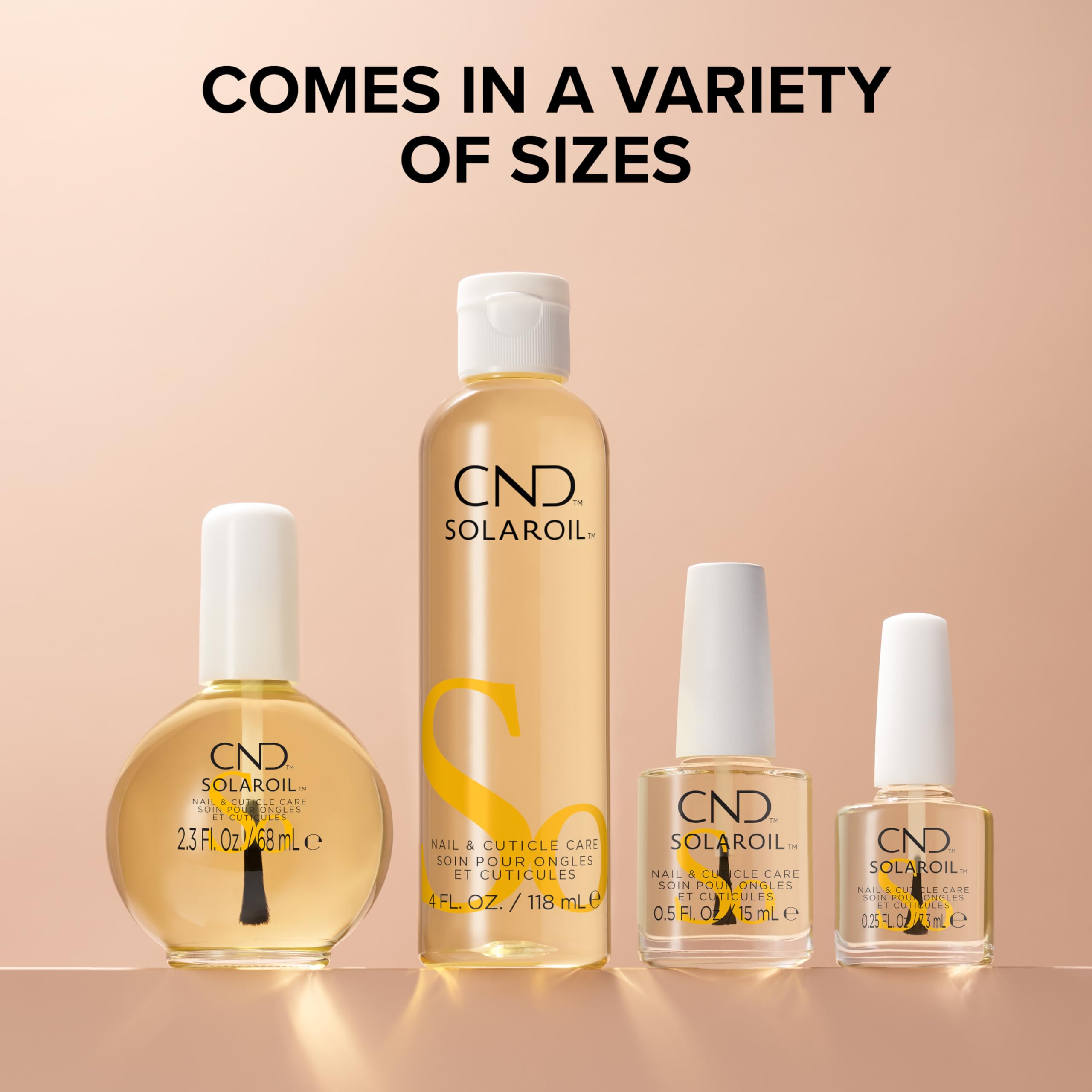 CND SolarOil Cuticle Oil, Natural Blend Of Jojoba, Vitamin E, Rice Bran and Sweet Almond Oils, Moisturizes and Conditions Skin (Packaging May Vary)