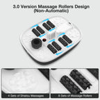 HOSPAN Collapsible Foot Spa, Foot Bath Massager with Heat, Bubble & Massage | 8 Shiatsu Rollers, 95°F-118°F Temp Control, Red Light, Handle, Space-Saving Collapsible Design, for Stress Relief