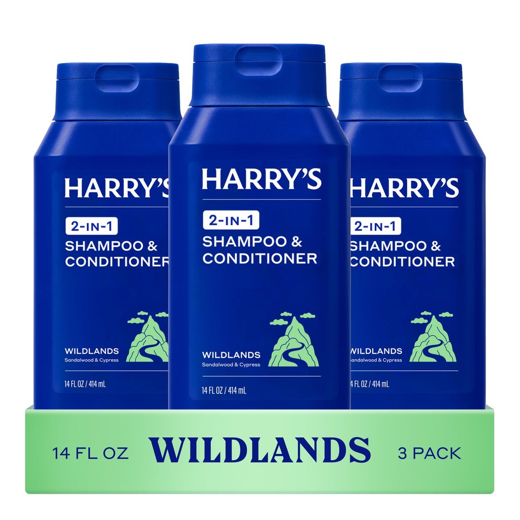 Harry's Anti-Dandruff Men's 2 in 1 Shampoo and Conditioner - 14 oz (3 Pack) | Extra-Strength - Made with 2% Pyrithione Zinc