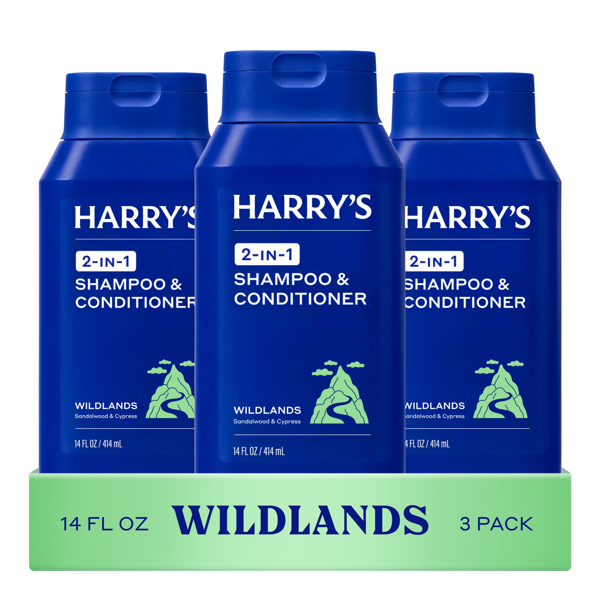 Harry's Anti-Dandruff Men's 2 in 1 Shampoo and Conditioner - 14 oz (3 Pack) | Extra-Strength - Made with 2% Pyrithione Zinc