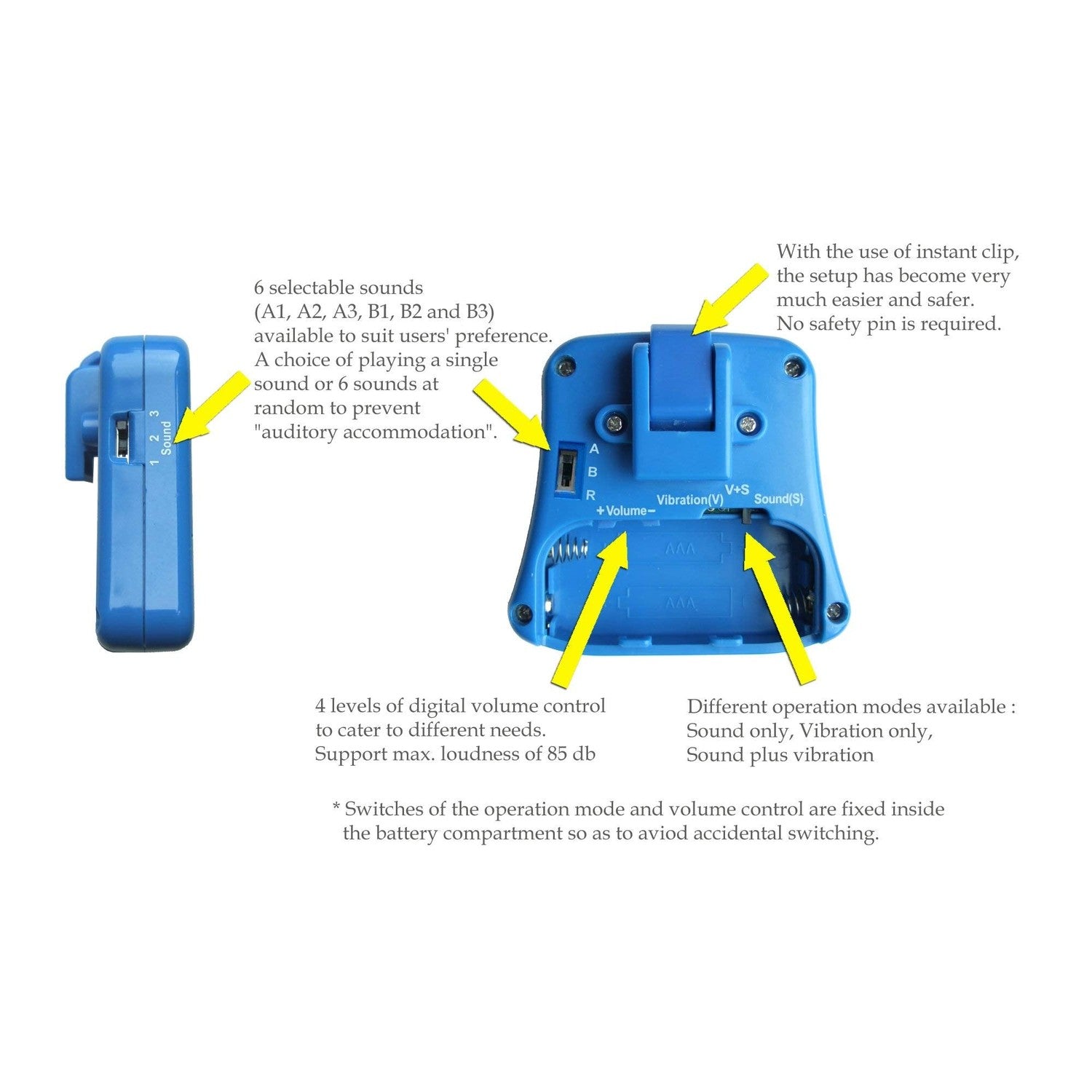 Buy now DRYEASY Bedwetting Alarm with Volume Control, 6 Selectable Sounds and Vibration at indiglob india