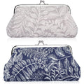 Buy now Oyachic 2 Packs Coin Purse Vintage Leaf Pouch Long Coin Pouch Women Wallet Kiss lock Cosmetic Bag Make up Bag Clasp Clutch Default at indiglob india