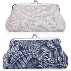 Buy now Oyachic 2 Packs Coin Purse Vintage Leaf Pouch Long Coin Pouch Women Wallet Kiss lock Cosmetic Bag Make up Bag Clasp Clutch Default at indiglob india