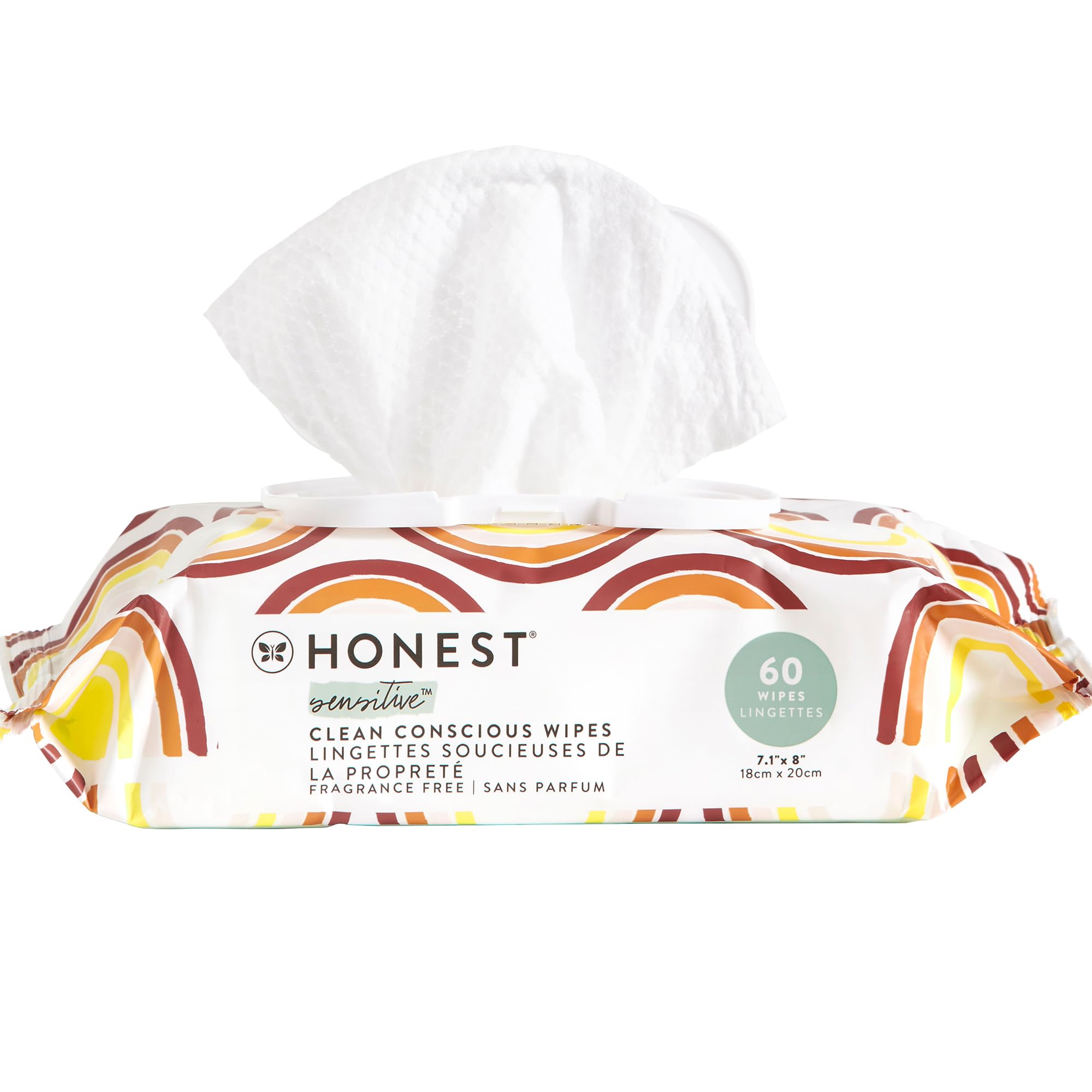 Buy now The Honest Company Hypoallergenic Multi-Use Baby Wipes for Sensitive Baby Skin Rainbow 60 Count Rainbow 60 Count (Pack of 1) at indiglob india