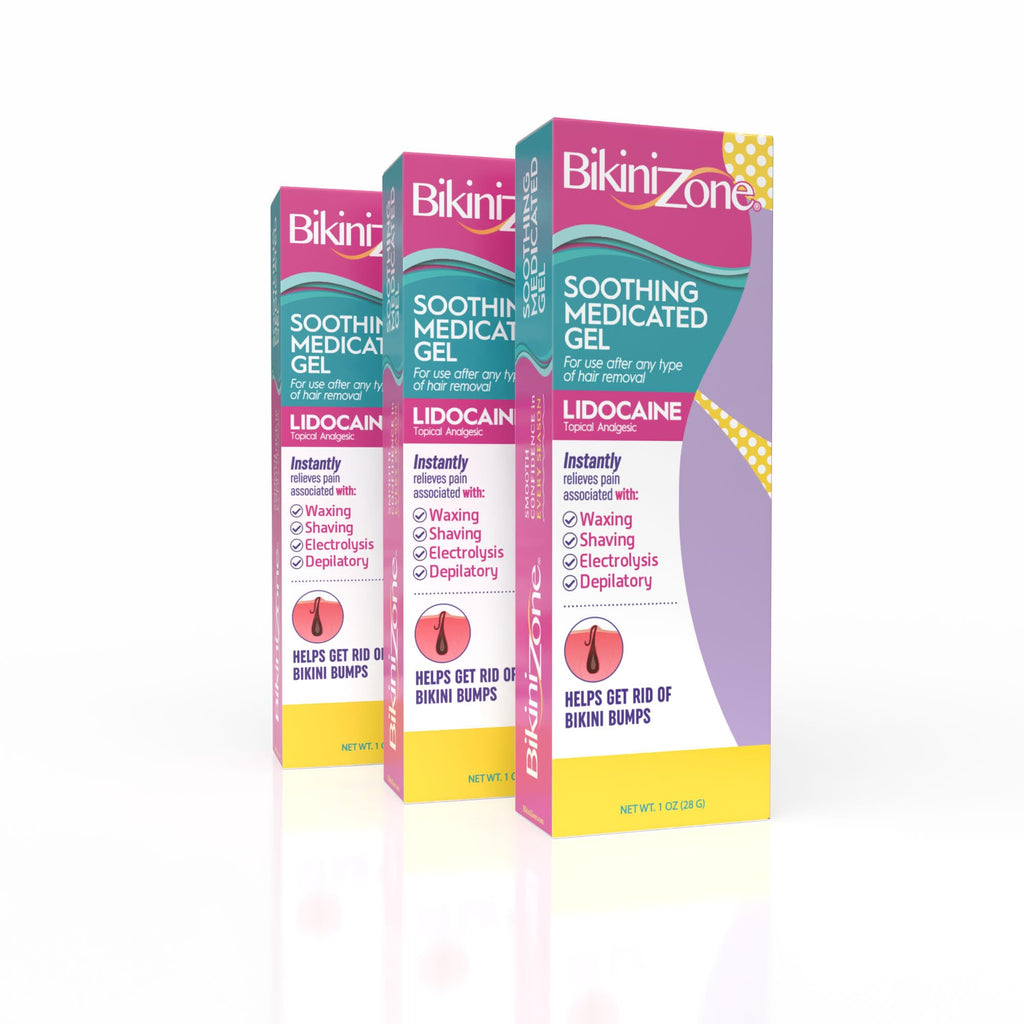 Bikini Zone Medicated After Shave Gel with Lidocaine, 1 Oz, 2 Pack | 2% lidocaine HCl to help soothe skin post-shave. Cooling sensation to refresh skin. Helps prevent razor bumps & redness.
