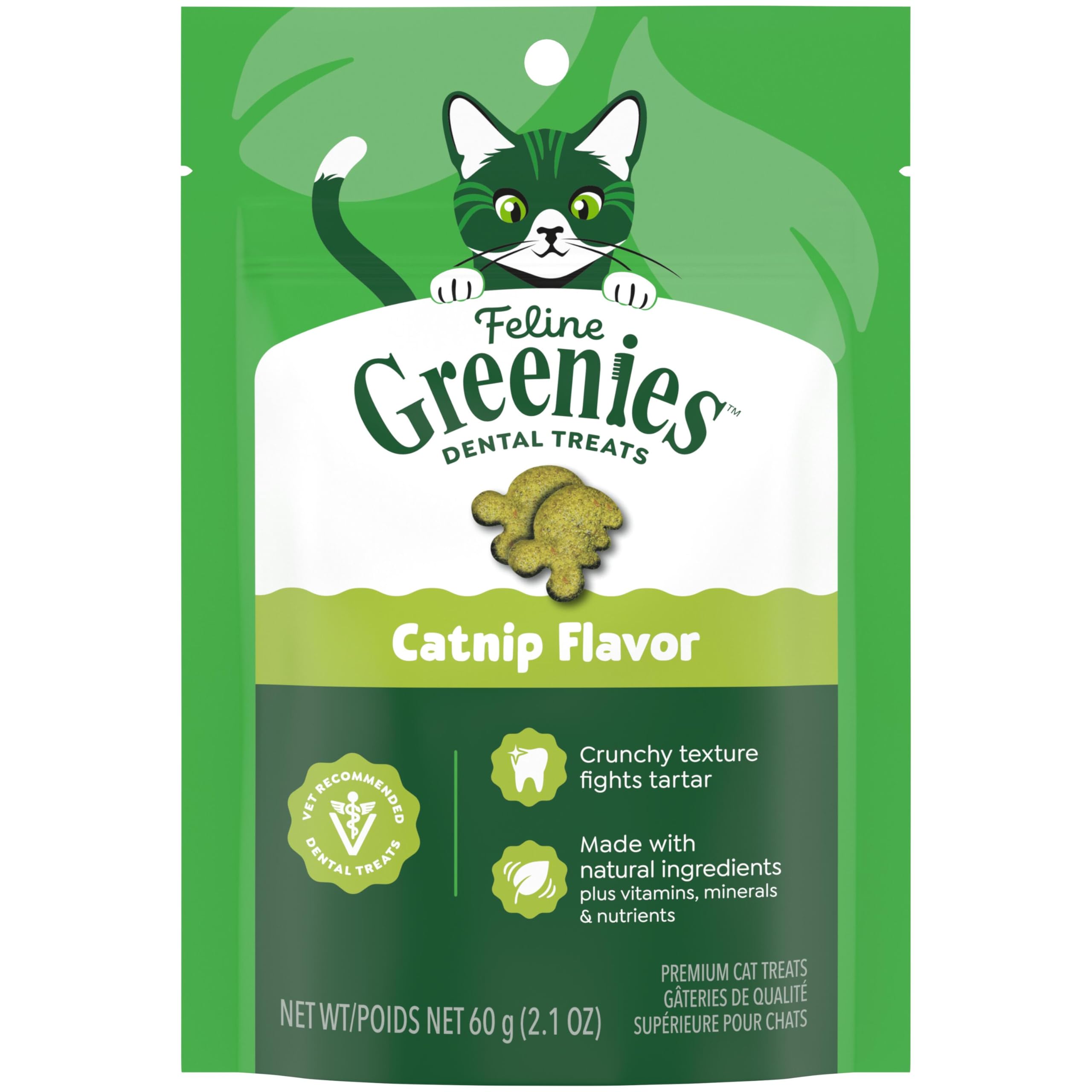 Buy now Greenies Feline Veterinarian-Recommended Adult Natural Dental Cat Treats, Catnip Flavor, 21 oz. Tub 2.1 Ounce (Pack of 1) at indiglob india