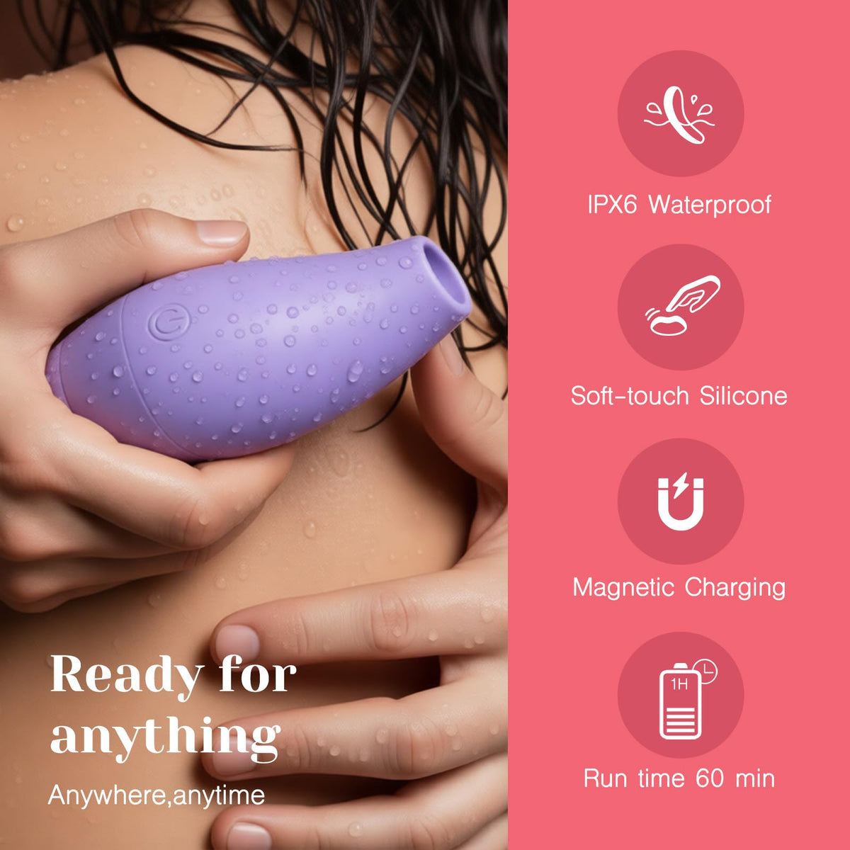 Tracy's Dog Pockiss Palm Sucking Vibrator, Women Clit Sucker Adult Sex Toy