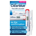 Buy now Clearblue Pregnancy Test Combo Pack, 4ct - Digital with Smart Countdown & Rapid Detection - Value Pack 4 Count (Pack of 1) Early Combo 4 at indiglob india