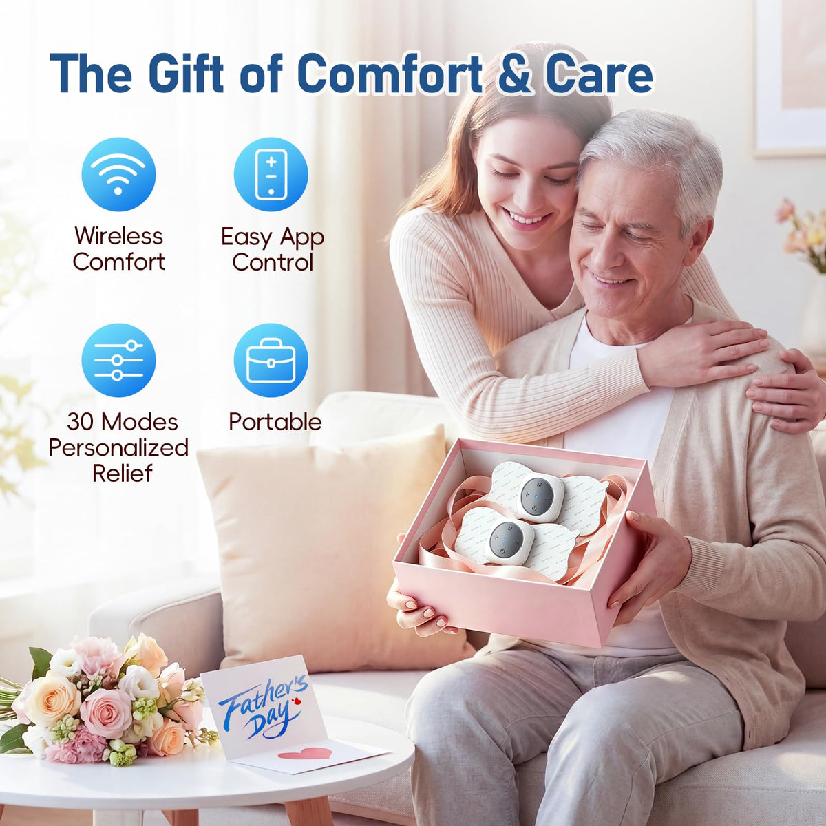 Comfytemp 30 Modes Wireless TENS Unit Muscle Stimulator for Pain Relief