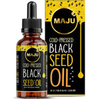 MAJU's Black Seed Oil 16oz: 2X Thymoquinone, Cold Pressed Turkish Black Cumin Nigella Sativa Seed Oil (Better Than Organic), Non-GMO, 100% Liquid Pure Blackseed, Glass Bottle