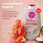 eos Shea Better Body Lotion Coconut Waters, 24-Hour Moisture Skin Care, Lightweight & Non-Greasy, Natural Shea, Vegan, Coconut Body Lotion, 16 fl oz