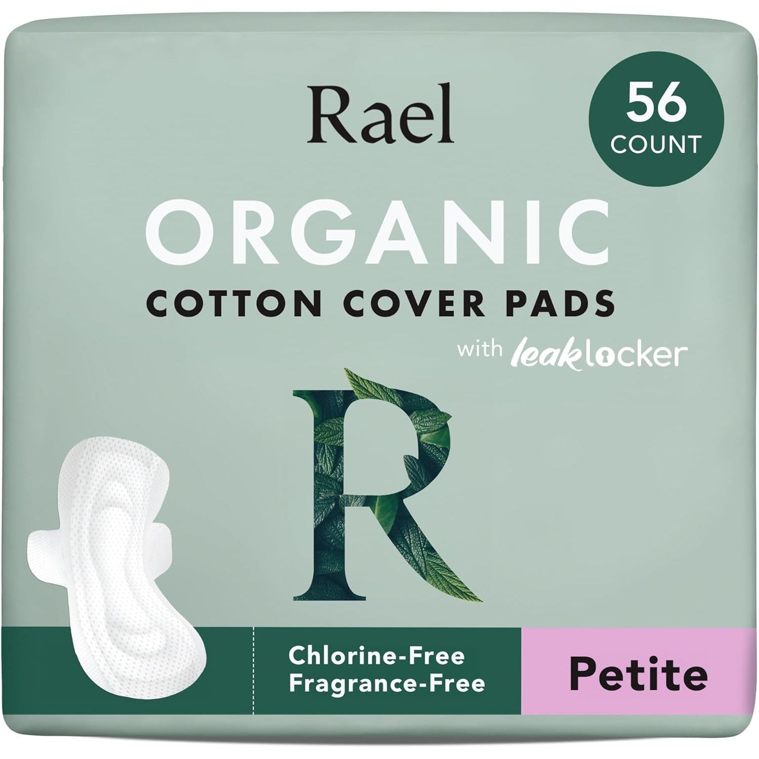 Buy now Rael Pads for Women, Organic Cotton Cover - Period Pads with Wings, Feminine Care, Sanitary Napkins, Heavy Absorbency, Unscented (Large, 24 Count) 56 Count (Pack of 1) Small at indiglob india
