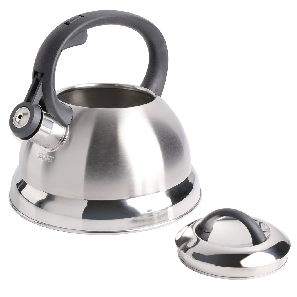 Buy now Mr. Coffee Flintshire 1.75-Quart Stainless Steel Whistling Tea Kettle â€“ Brushed Satin Finish Stove-Top Kettle for Boiling Water at indiglob india