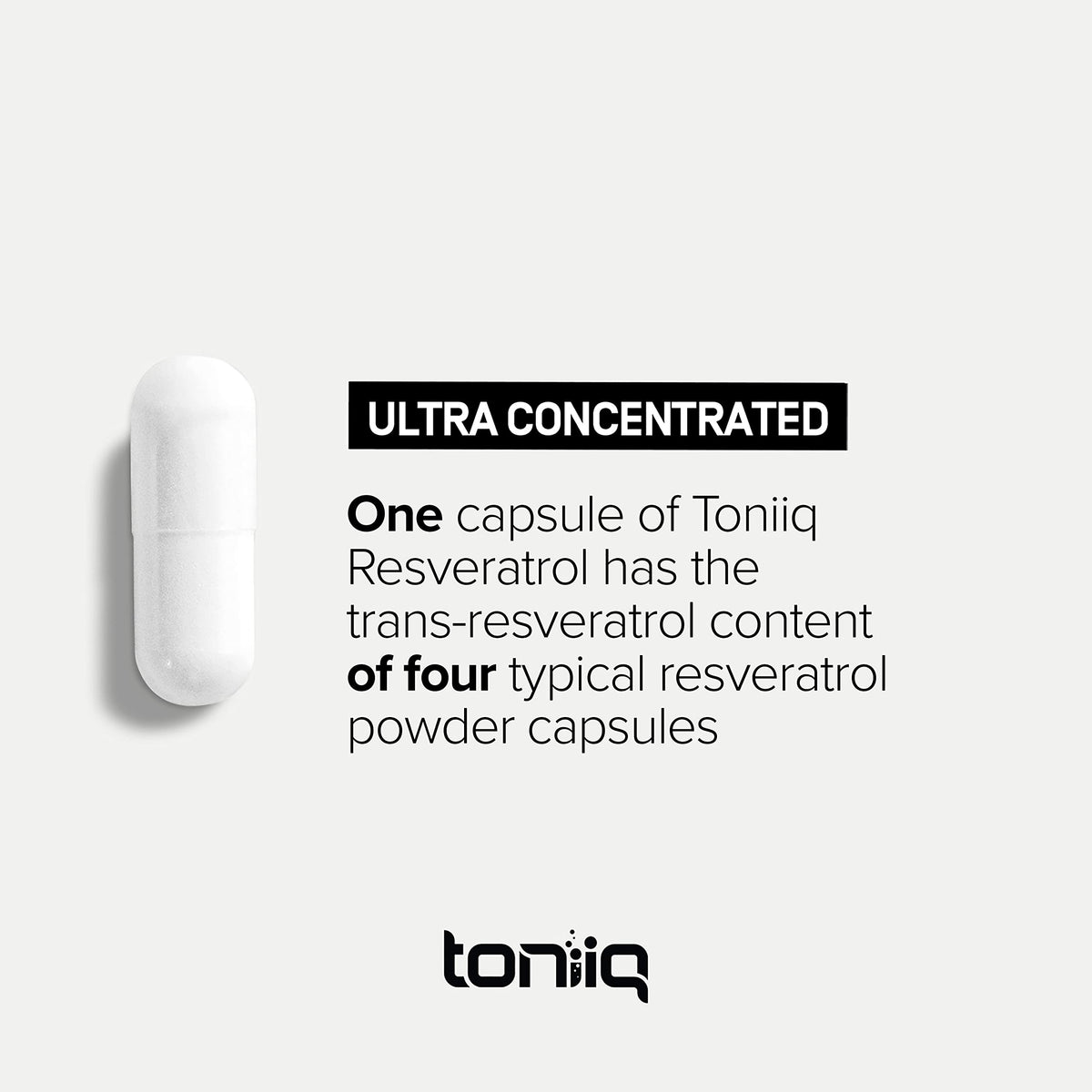 Toniiq Ultra High Potency Third-Party Tested Trans Resveratrol 1000mg