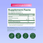 Bloom Nutrition Creatine Monohydrate Gummies, Berry Boost, 12 Servings | 5g Per Serving, Sugar Free Creatine Gummy for Workout, Strength, Cognitive Health & Lean Muscle Support, Gluten Free, Non GMO