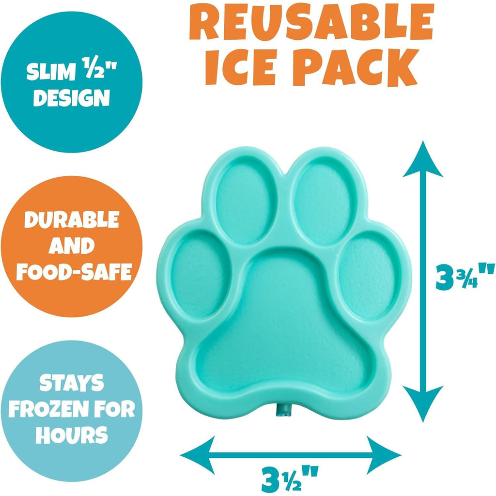 Buy now Bentology Kids Lunch Bag Set w Matching Reusable Water Bottle & Hard Ice Pack- Blue Purple Cheetah Cat- Insulated Tote, Stainless Steel Insulated Thermos, Hard Ice Pack- Back to School Lunchbox Kits at indiglob india