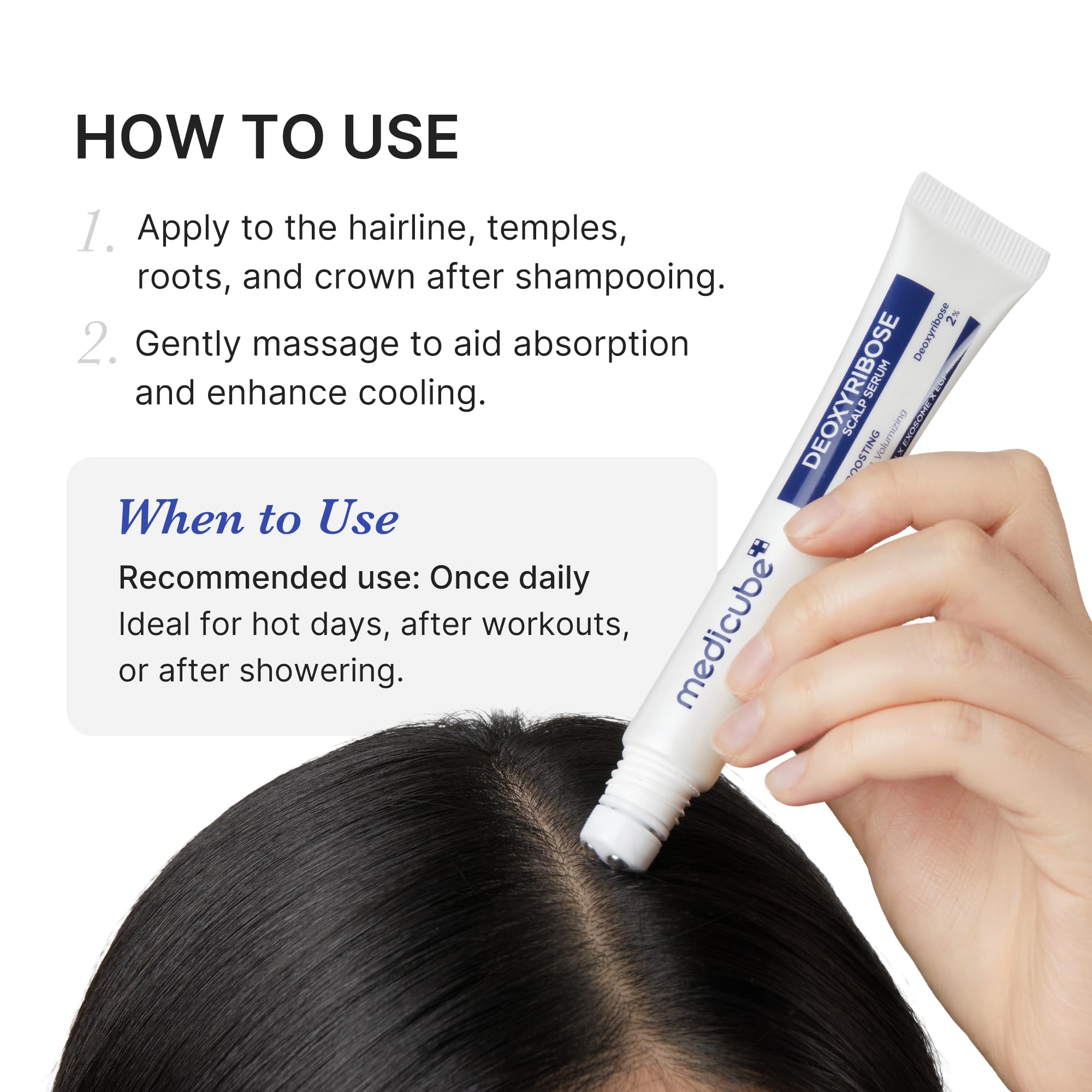 medicube Scalp Serum with Deoxyribose for Fuller Looking Hair | Fuller-Looking, Scalp Strengthening Care - Biotin, Rosemary, EGF, Caffeine, Fine, Thin-Looking Hair, Korean Hair Care, 20ml