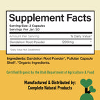 CNP | Dandelion Root Capsules 600mg - Liver Detox, Digestive Cleanse Aid