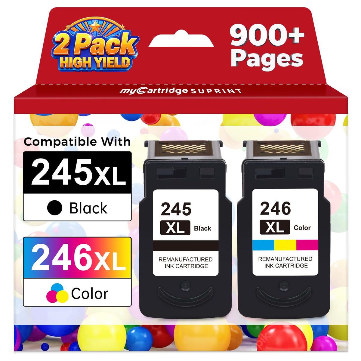 MC SUPRINT 245XL Ink Cartridge Replacement for Canon 245XL 246XL Combo Pack