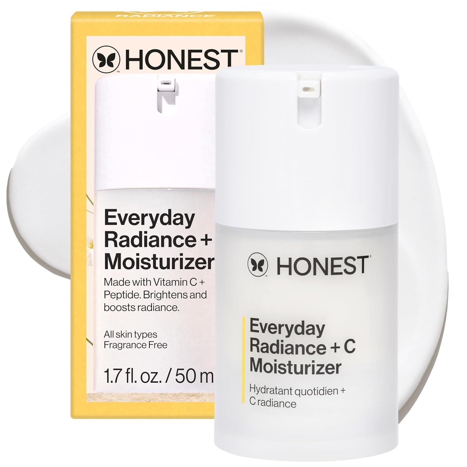Buy now Honest Beauty Everyday Radiance Vitamin C Lightweight Moisturizer | Brightens + Improves Skin Tone | Gentle for Sensitive Skin, Fragrance Free, Vegan | 1.7 fl oz Radiance Moisturizer at indiglob india