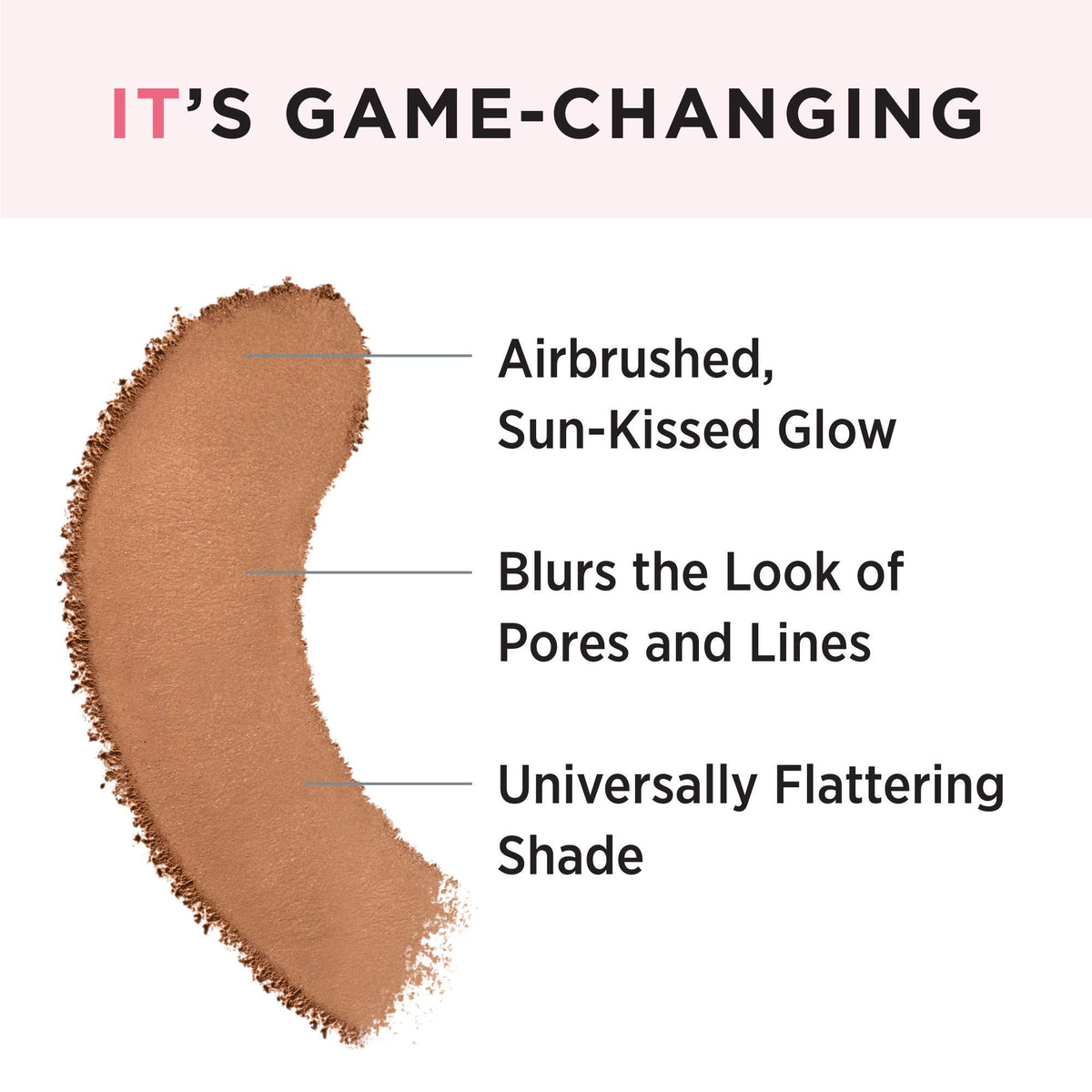 IT Cosmetics Bye Bye Pores Bronzer Powder for Sun-kissed, Poreless Finish