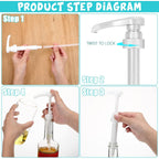 Buy now Zopeal 8 Pieces Coffee Syrup Pump Dispenser Fits 750ml/25.4oz Bottles, Skinny Syrup Pump for Coffee Flavoring, Creamers, Caramel, Beverages, Kitchen Cafe Bar Drinking Mixes Food Dispenser(White) at indiglob india