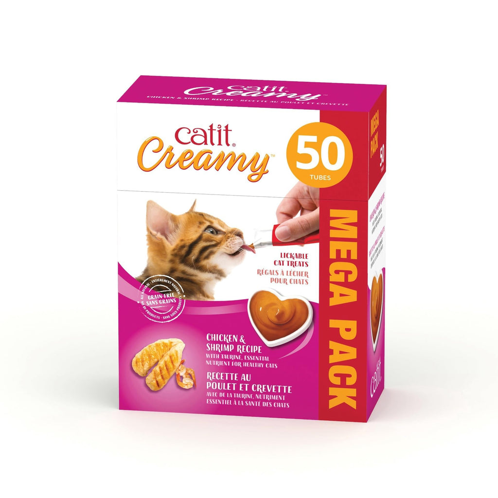 Catit Creamy Lickable Cat Treat, Assortment, 72-Pack