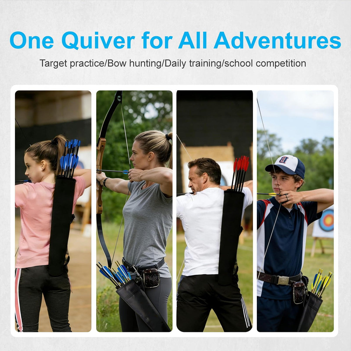 Arrow Quiver, Archery Arrow Holder & Back Hip Quivers for Arrows