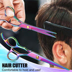 Hair Cutting Scissors Set, 440C Steel Cutting and Thinning Shears