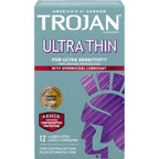 Buy now TROJAN Ultra Thin Condoms Spermicidal, 12 Count 12 Count (Pack of 1) at indiglob india