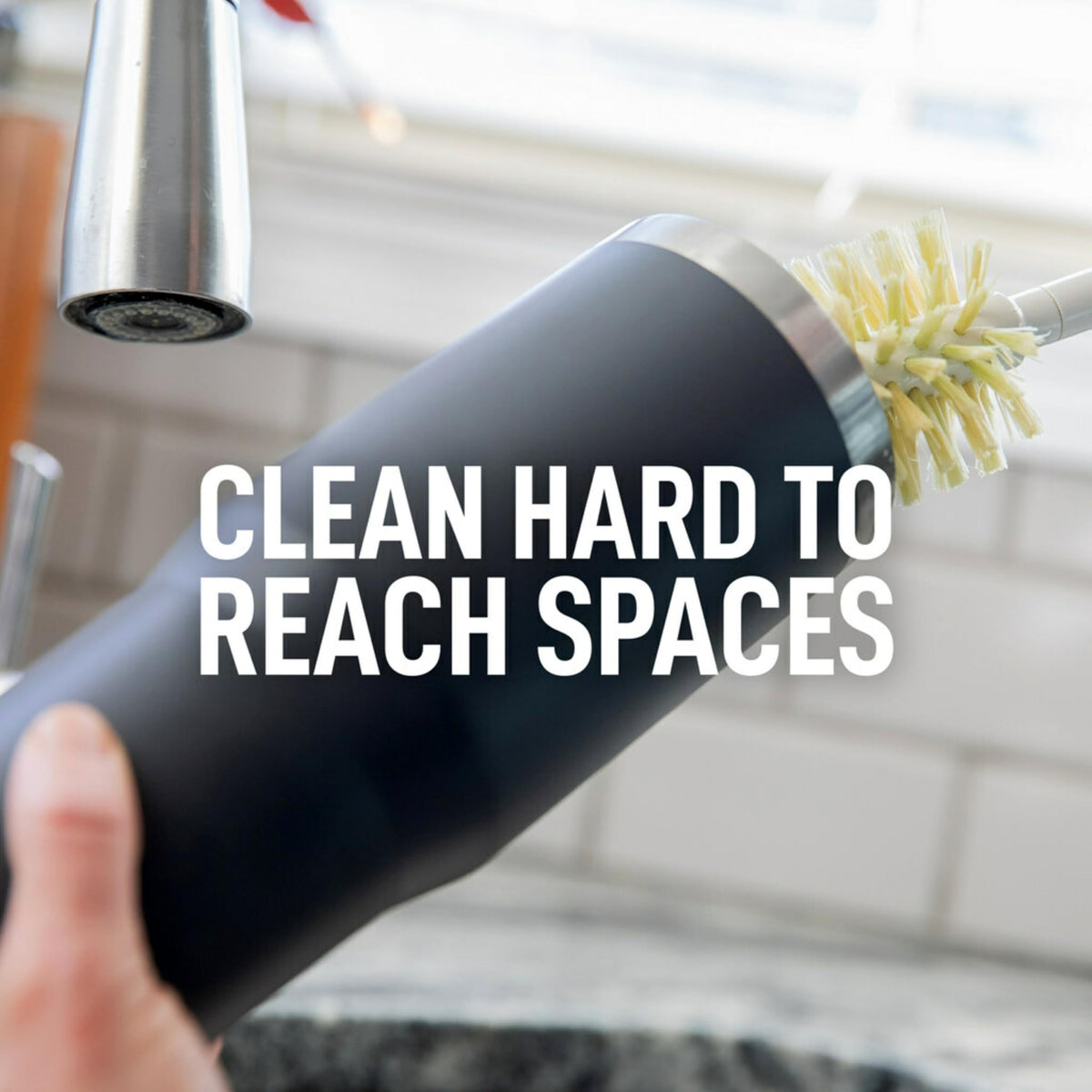 Scotch-Brite Greener Clean Bottle & Straw Brush Set with 2 Replaceable head