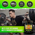 ALPHA LION Superhuman Burn, 2 in 1 Metabolism Booster Pre Workout and Men's Thermogenic Fat Burner, Sour Gummy Bear (Hulk Juice), Package Varies