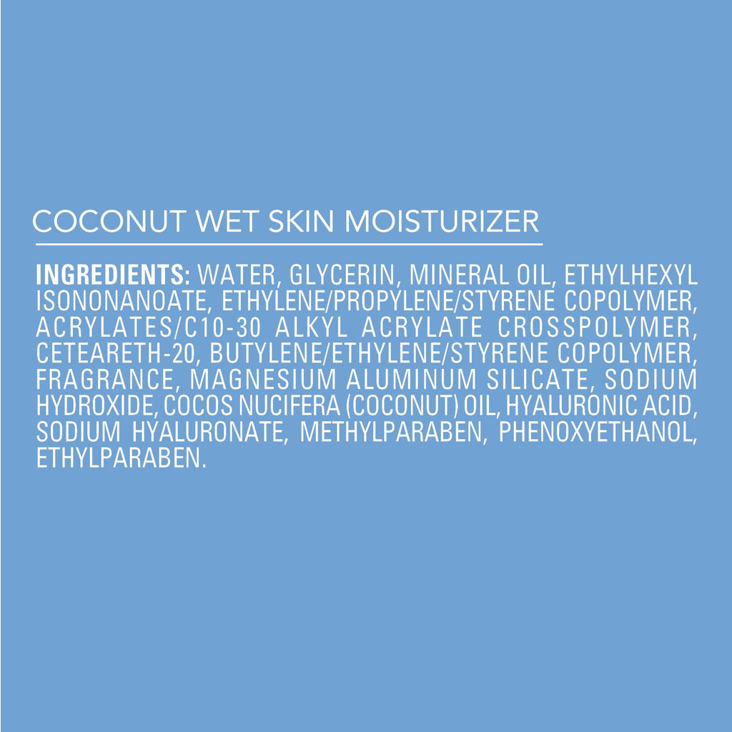 Jergens Wet Skin Body Moisturizer with Coconut Oil, In Shower Lotion for Dry Skin, Fast-Absorbing, Non-Sticky, Dermatologist Tested, 10 Oz, Pack of 3 | Coconut Oil, Hyaluronic Acid, Fast Absorption, Non-Sticky Formula, Dermatologist Tested