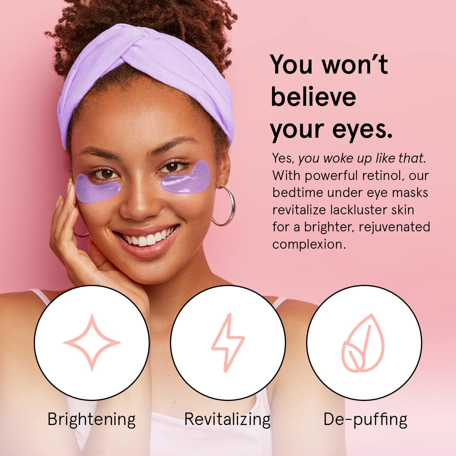 Buy now grace & stella Retinol Under Eye Patches for Puffy Eyes & Dark Circles - Restoring Gel Under Eye Masks with Hyaluronic Acid - Bridesmaid Gifts, Birthday Gifts for Women (Purple, 24 Pairs) at indiglob india