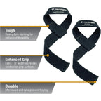 Buy now Harbinger Heavy Cotton Lifting Straps (Pair), Black, 20 1/2" Long 1 1/2" Wide at indiglob india