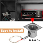 Fire Burn Pot and Hot Rod Ignitor Kit Replacement Parts for Traeger & Pit Boss Wood Pellet Grill Smoker, Fire Burner Pot with Screws and Fuse