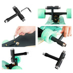 Skate Tool All-in-One, Skateboard Tool Roller Skate Tool T Tool for Skateboard, Muti-Function Portable Skateboard Longboard Accessory with T-Type Allen Key and L-Type Phillips Head Wrench Screwdriver
