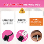 LA MAESII Lash Cluster Glue, 2 in 1 Lash Bond and Seal, Black Eyelash Glue | 10ml,Waterproof, Long Lasting 72H+, Latex Free, Quick Dry, for Sensitive Eyes,DIY at Home Use