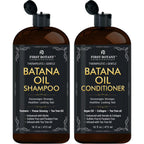 First Botany Tea Tree Mint Shampoo & Conditioner for Men & Women - Pure Tea Tree & Peppermint Oil - Fights Hair Loss, Dandruff, Lice & Itchy Scalp, Promotes Hair Growth - Sulfate Free - 16 Fl Oz x 2