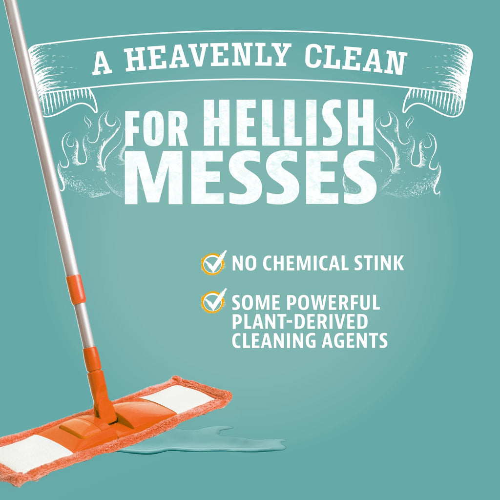 ANGRY ORANGE Hardwood Floor Cleaner - No-Rinse, Pet-Safe, Residue Free Multi-surface Cleaning Solution for Pet Urine, Grime & Everyday Dirt - Made in USA - Citrus Mint - 32 oz - Value 2 Pack