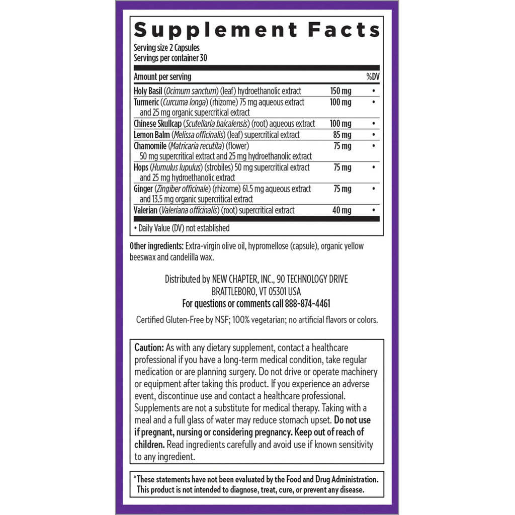 New Chapter Zyflamend Nighttime Sleep Aid, 60 Count