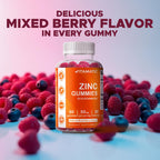 Vitamatic Zinc 50mg Gummies – 60 Vegan Gummies Gluten Free – Healthy Immune Support for Adults, Men & Women