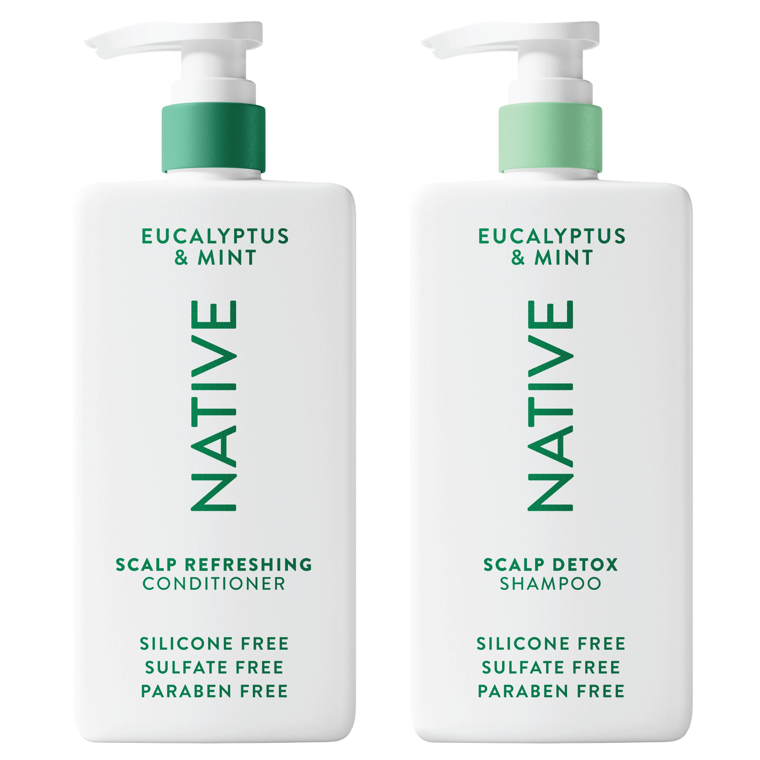 Buy now Native Scalp Detox Shampoo and Conditioner, Eucalyptus & Mint, Naturally Derived Ingredients | All Hair Types, Color & Treated, Fine to Dry Damaged, Sulfate & Dye Free - 2-Pack at indiglob india