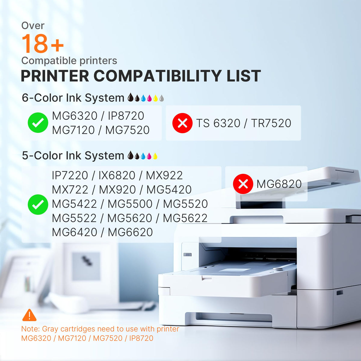 250XL 251XL Ink Cartridge for Canon PGI-250XL CLI-251XL for MX922 (15 Pack)