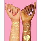 xo, Fetti 54 Gold Bachelorette Temporary Tattoos | Bride Tribe Party Gift