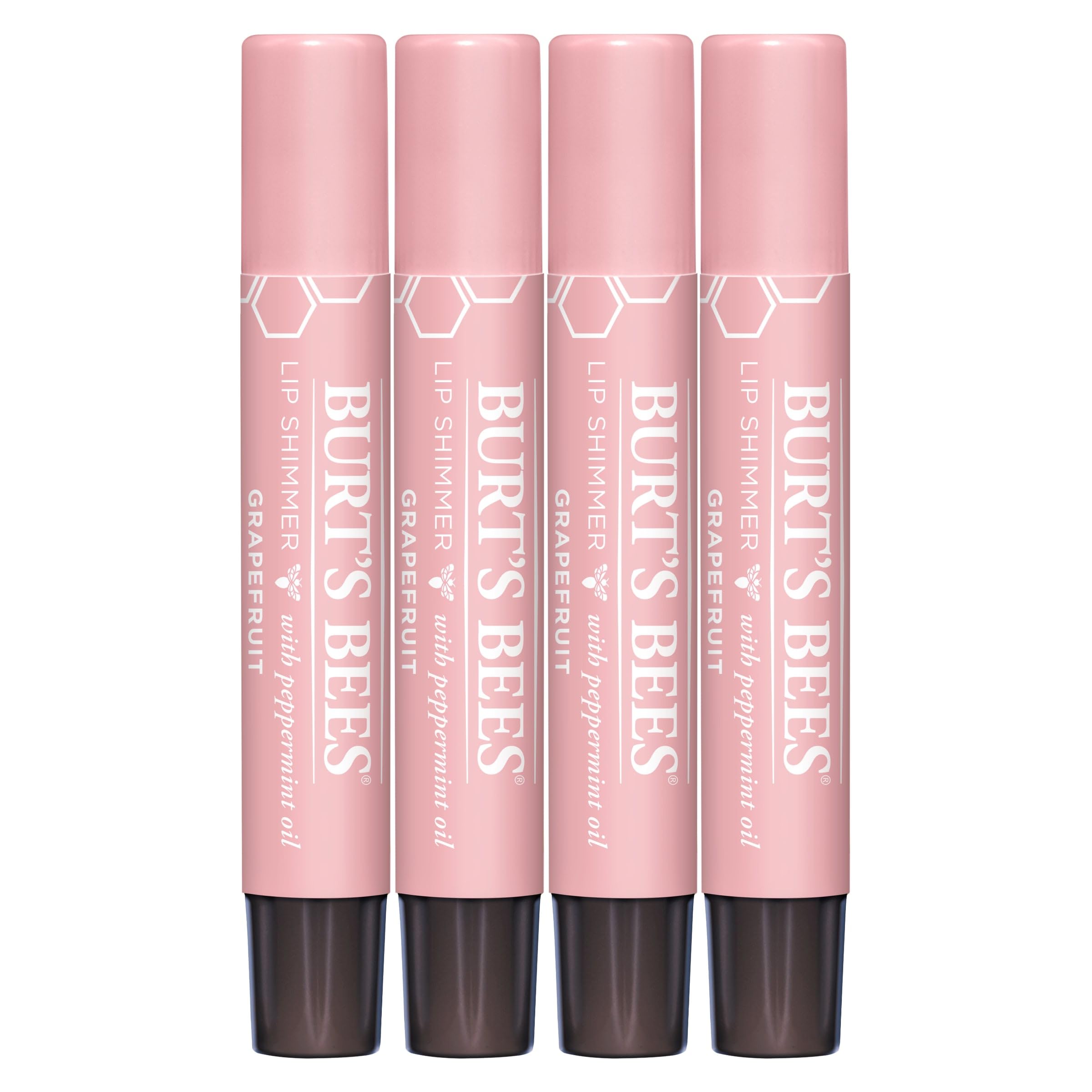 Buy now Burt's Bees Shimmer Lip Tint Set, Tinted Lip Balm Stick, Moisturizing for All Day Hydration with Natural Origin Glowy Pigmented Finish & Buildable Color, Caramel (4-Pack) at indiglob india