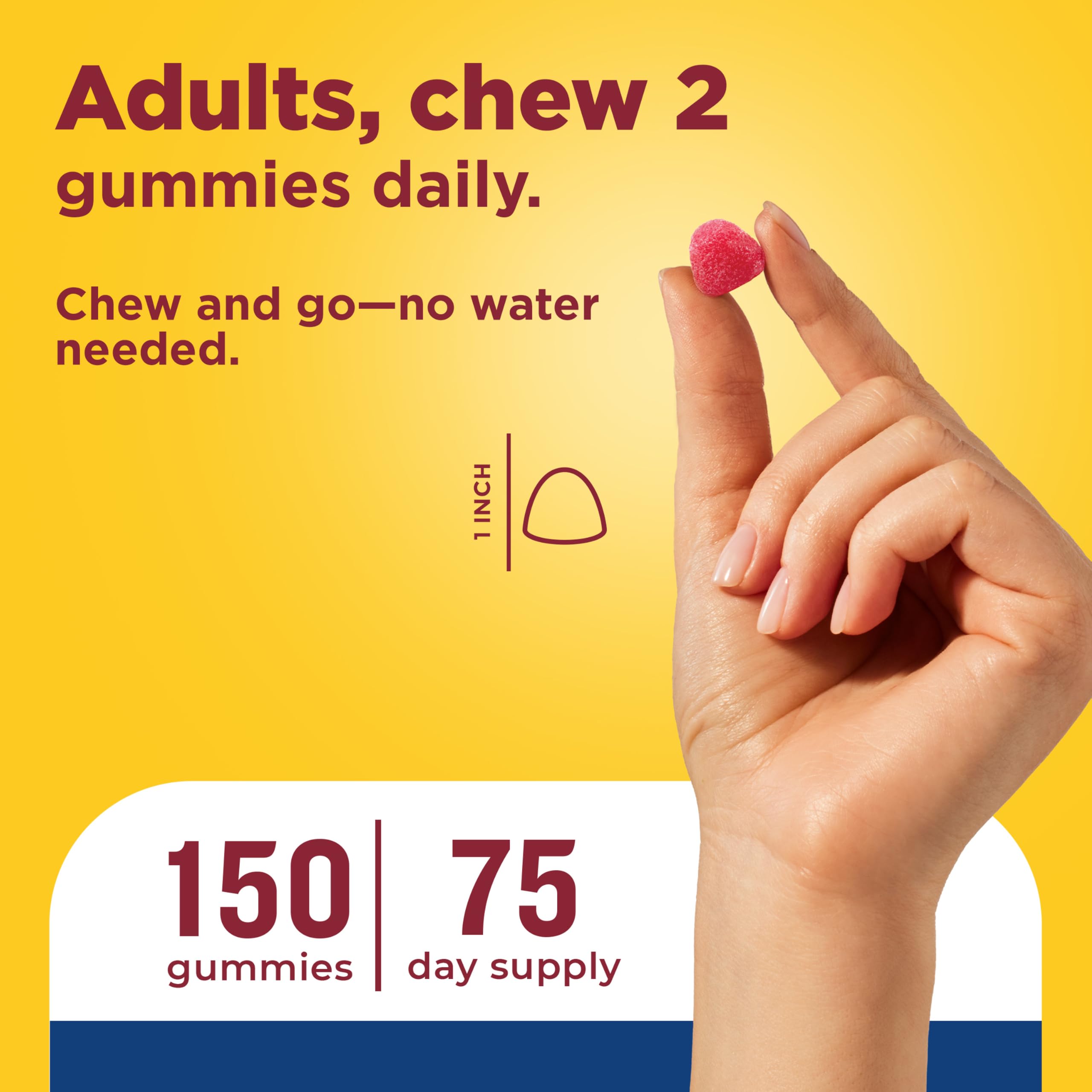Nature Made Mens Multivitamin Gummies with Omega-3, 150 Count | Vitamins and Minerals Gummy with Omega-3, Mens Gummy Multivitamins for Daily Nutritional Support, 75 Day Supply