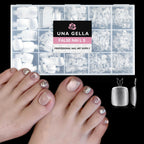 Buy now UNA GELLA Almond Gel Nail Tips, 504PCS Pre Etched Clear Fake Nails Tips Medium Almond Shape - 12 Sizes Full Cover Soft Acrylic Press On Nail Extensions No C Curve Gift for Diy at Home at indiglob india