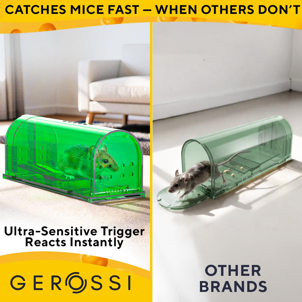 Humane Mouse Trap (2 Pack), Catch and Release Live Mouse Traps, Indoor
