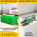 Humane Mouse Trap (2 Pack), Catch and Release Live Mouse Traps, Indoor